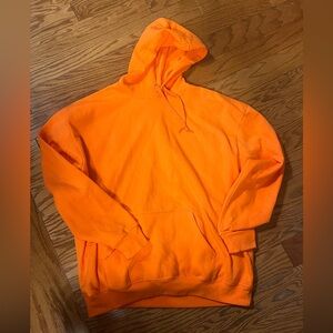 Fruit of the Loom Bright/Neon Orange Hooded Sweatshirt